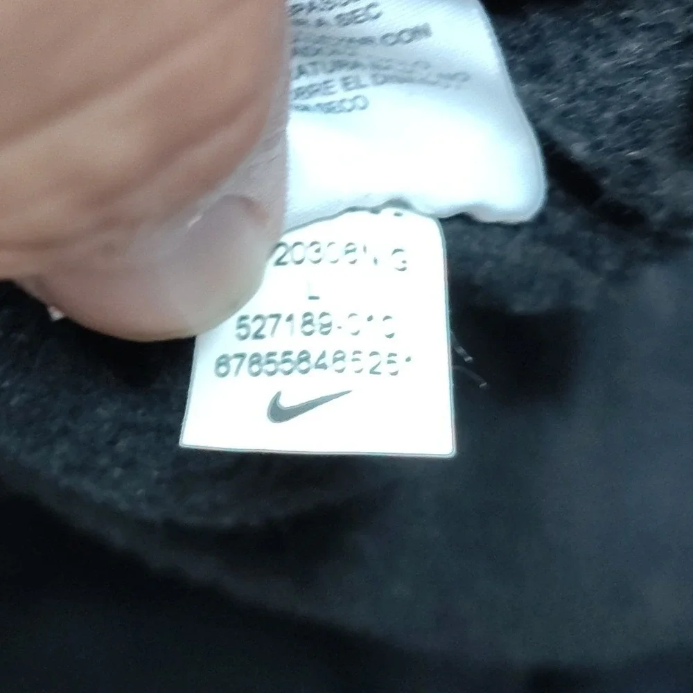 Nike Air Jordan Flight Mens L Black Speckle Logo Crewneck Sweatshirt 527189-010